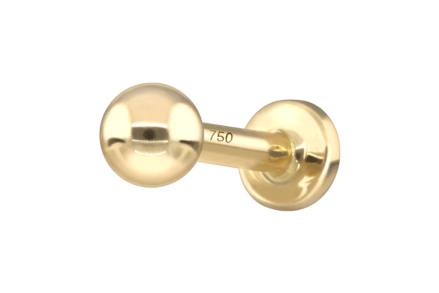 14/18 Karat Gold Labret Piercing